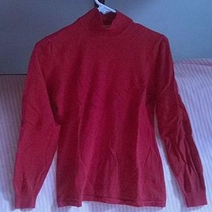 Festive Red Ann Taylor Merino Wool Sweater
